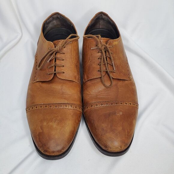Cole Haan C23791 Men's Size 12W Jefferson Grand Cap Brown Shoes - Picture 1 of 11